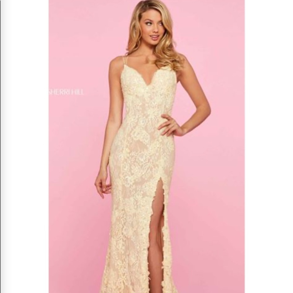 Yellow Sherri Hill Prom Dress
